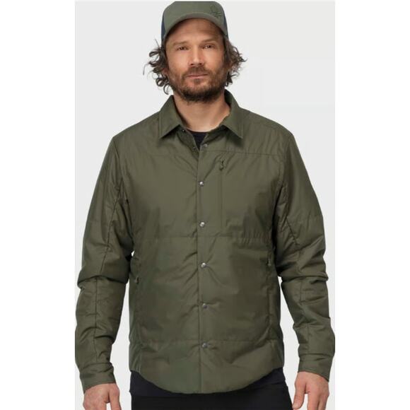 Norrona Jacket Mens Medium Oslo Insulated Shacket Green Mid
